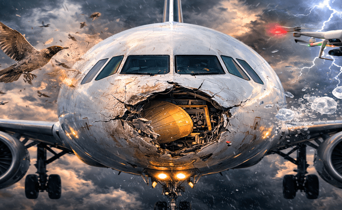 Ketika Hidung Pesawat Mengalami Benturan di Udara: Apa yang Sebenarnya Bisa Terjadi?