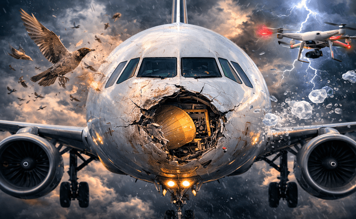 Ketika Hidung Pesawat Mengalami Benturan di Udara: Apa yang Sebenarnya Bisa&nbsp;Terjadi?