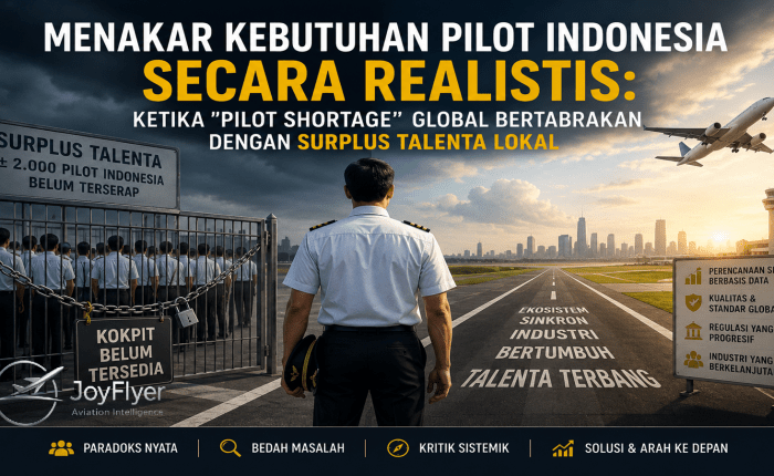 Menakar Kebutuhan Pilot Indonesia Secara Realistis: Ketika “Pilot Shortage” Global Bertabrakan dengan Surplus Talenta&nbsp;Lokal