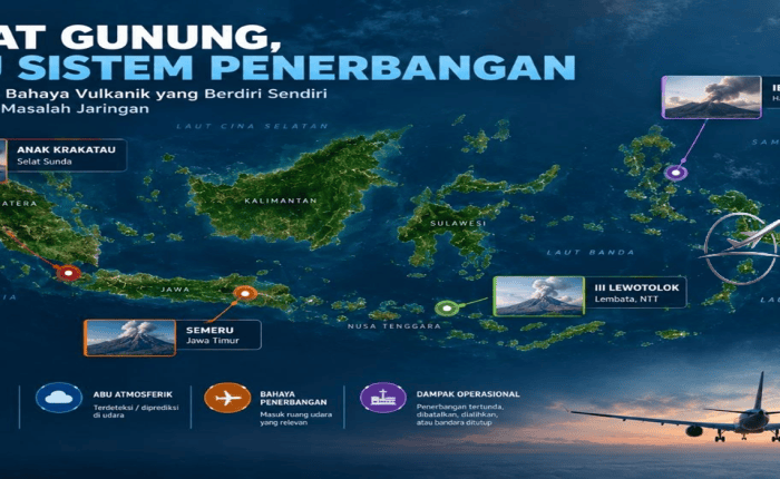 Empat Gunung, Satu Sistem Penerbangan: Ketika Empat Bahaya Vulkanik yang Berdiri Sendiri Menjadi Satu Masalah&nbsp;Jaringan